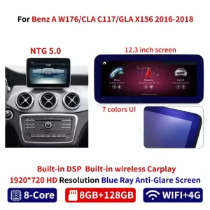 Mercedes W176 A-Class Android головное устройство 2012-2018 | CarPlay DSP