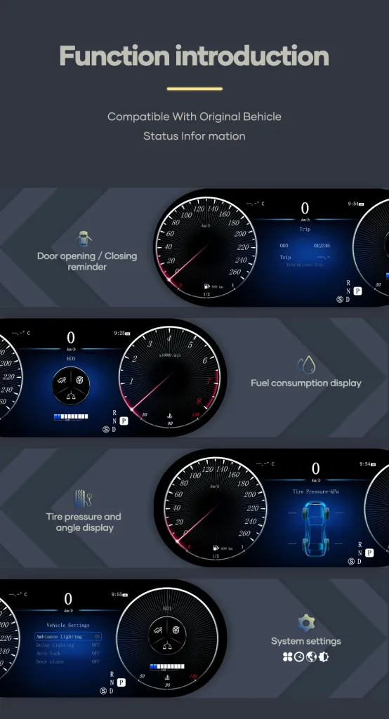 Цифровой кластер Mercedes ML GL 2005-2010 | 12.3″ CarPlay, Android Auto