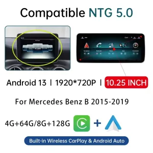 Модернизация головного устройства на базе Android для Mercedes B-Class 2012–2018 гг. (версия 4) Mercedes B-Class Android головное устройство 2012-2018 | CarPlay DSP