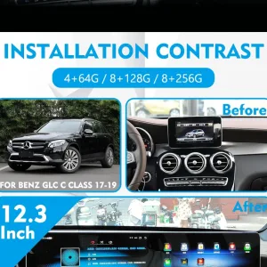 Автомобильный медиацентр Mercedes-Benz W205 на базе Android, серия GLC W205 6 Головное устройство Mercedes W205 Android