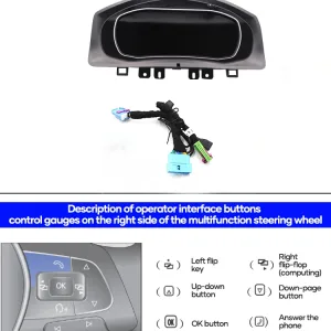Volkswagen VW Tiguan Digital Cluster 2009-2017 for Mk1 Type 5N LCD Dash 5 Цифровая приборная панель Volkswagen Tiguan 2009–2017 12.3 inch: задние разъемы и порты проводки