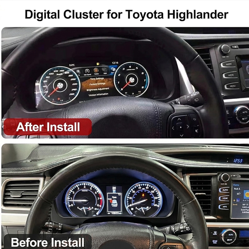 Обновление приборной панели Toyota Highlander 2015-2019
