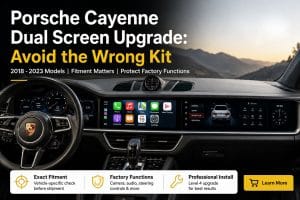 Модернизация салона Porsche Cayenne 2018–2023 годов с установкой двух экранов