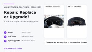 Руководство по покупке оригинальной приборной панели VW Golf MK5 и модернизации цифровой панели YB-134