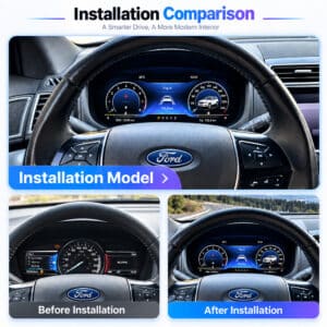 Цифровая приборная панель Ford Explorer 2011-2019 — до и после