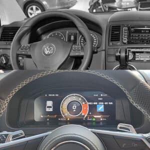 Цифровая приборная панель VW T5 до и после обновления