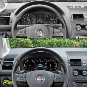 vw touran digital cluster before after upgrade