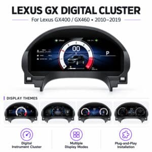 Цифровая панель Lexus GX400 GX460 с несколькими выбираемыми темами отображения приборной панели